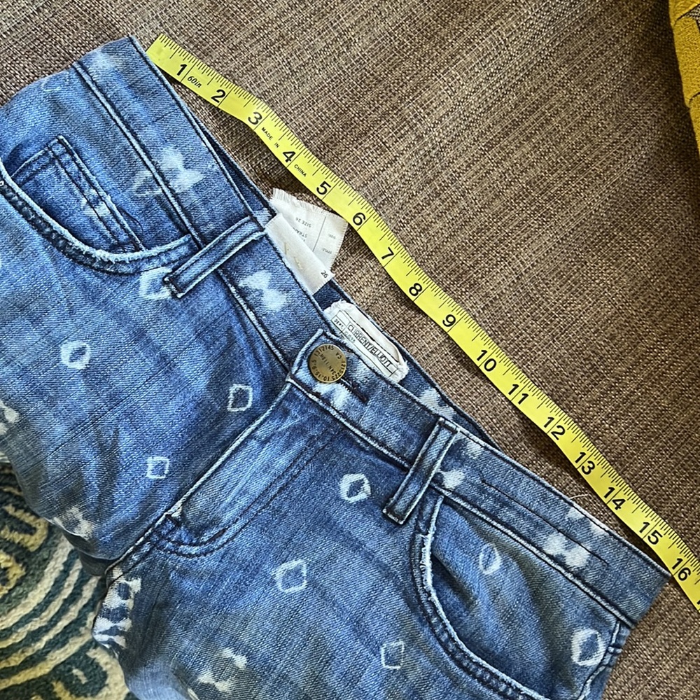 Current/Elliott Cropped Straight Jeans Distressed - Picture 6 of 9